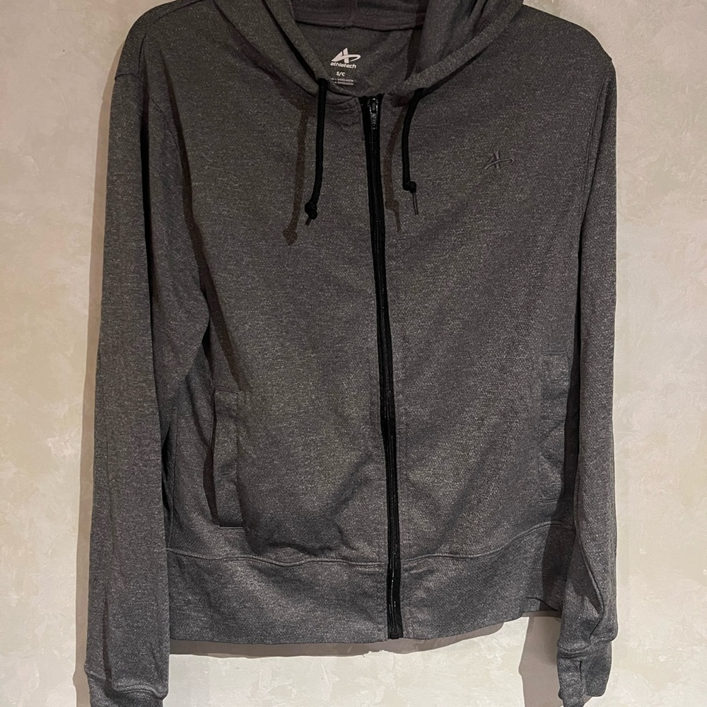 Athletech Heather Gray Zip-Up Hoodie